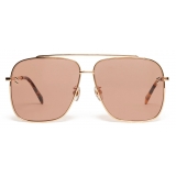 Stella McCartney - Falabella Square Sunglasses - Shiny Endura Gold - Sunglasses - Stella McCartney Eyewear