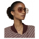 Stella McCartney - Falabella Square Sunglasses - Shiny Endura Gold - Sunglasses - Stella McCartney Eyewear