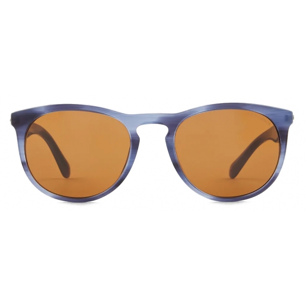 Giorgio Armani - Occhiali da Sole Uomo in Bio-Acetato - Blu Striato Marrone - Occhiali da Sole - Giorgio Armani Eyewear