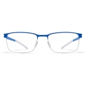 Mykita - Gerhard - NO1 - Argento Lucido Blu Yale  - Metal Glasses - Occhiali da Vista - Mykita Eyewear