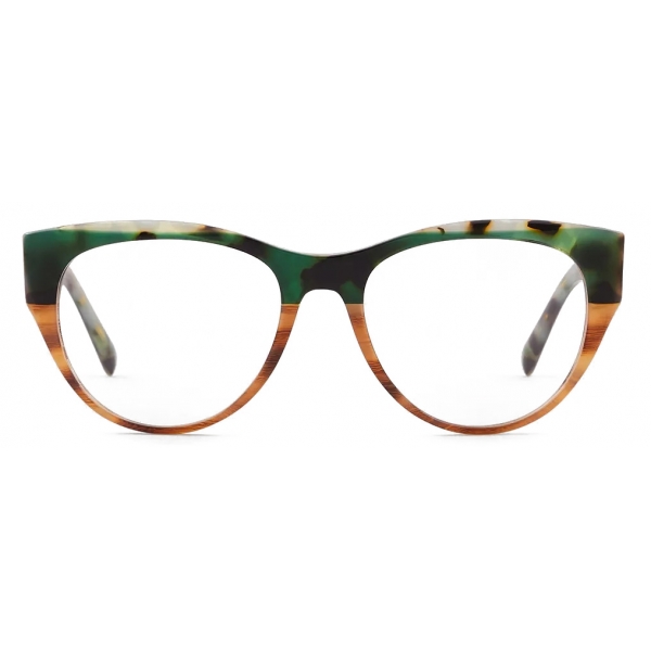 Giorgio Armani - Women’s Cat-Eye Optical Glasses - Green Havana Brown - Optical Glasses - Giorgio Armani Eyewear