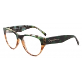 Giorgio Armani - Occhiali da Vista Donna Forma Cat-Eye - Verde Havana Marrone - Occhiali da Vista - Giorgio Armani Eyewear