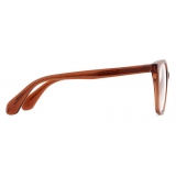 Giorgio Armani - Women’s Square Optical Glasses - Shiny Ttransparent Brown - Optical Glasses - Giorgio Armani Eyewear