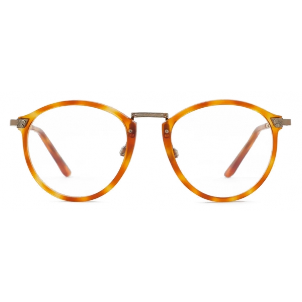 Giorgio Armani - Men’s Panto Optical Glasses - Shiny Brown Tortoiseshell - Optical Glasses - Giorgio Armani Eyewear