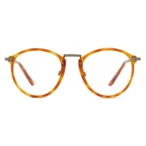 Giorgio Armani - Men’s Panto Optical Glasses - Shiny Brown Tortoiseshell - Optical Glasses - Giorgio Armani Eyewear