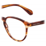 Giorgio Armani - Men’s Panto Optical Glasses - Shiny Honey Stripes - Optical Glasses - Giorgio Armani Eyewear