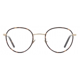 Giorgio Armani - Occhiali da Vista Uomo Forma Tonda - Oro Pallido Havana - Occhiali da Vista - Giorgio Armani Eyewear