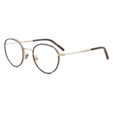 Giorgio Armani - Men’s Round Optical Glasses - Pale Gold Havana - Optical Glasses - Giorgio Armani Eyewear