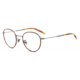 Giorgio Armani - Men’s Round Optical Glasses - Gunmetal Yellow Havana - Optical Glasses - Giorgio Armani Eyewear