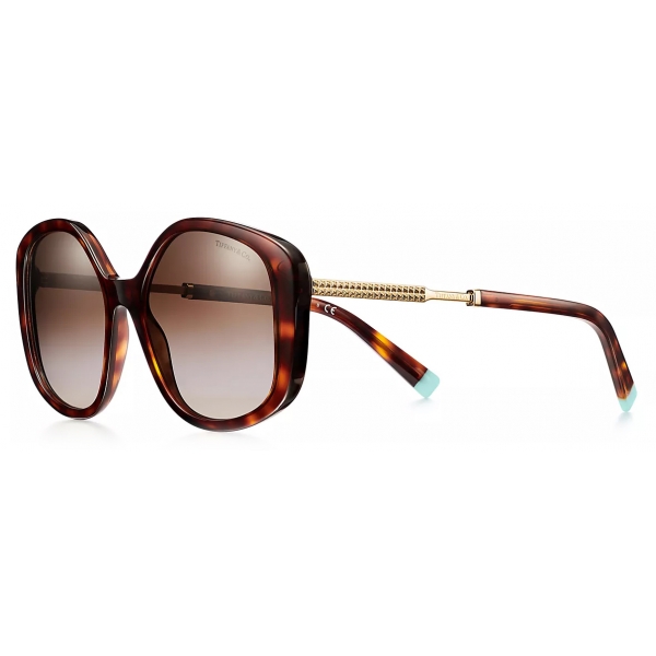 Tiffany & Co. - Irregular Sunglasses - Tortoise Gradient Brown - Diamond Point Collection - Tiffany & Co. Eyewear