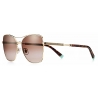 Tiffany & Co. - Occhiale da Sole Squadrati - Oro Marrone Sfumate - Collezione Diamond Point - Tiffany & Co. Eyewear