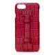 2 ME Style - Cover Fingers Croco Rosso / Rosso - iPhone 8 / 7 - Cover in Pelle di Coccodrillo
