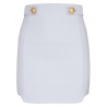 Balmain - Gonna Corta in Lana con Bottoni Dorati - Blu - Exclusive Luxury Collection