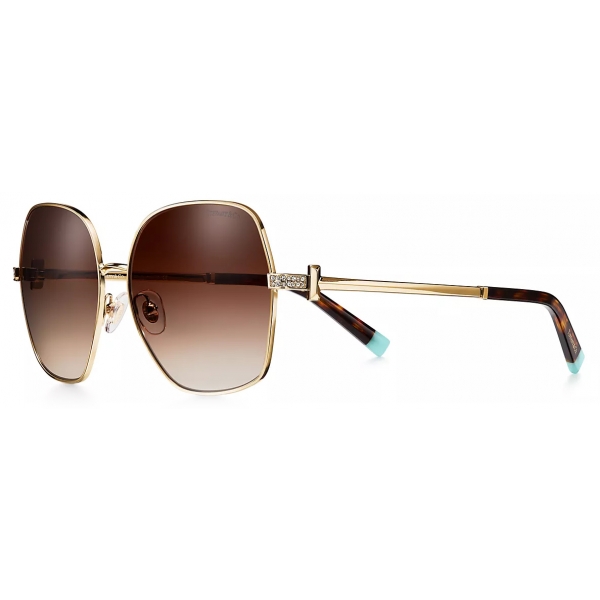 Tiffany & Co. - Irregular Sunglasses - Pale Gold Gradient Brown - Tiffany T Collection - Tiffany & Co. Eyewear