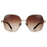 Tiffany & Co. - Irregular Sunglasses - Pale Gold Gradient Brown - Tiffany T Collection - Tiffany & Co. Eyewear