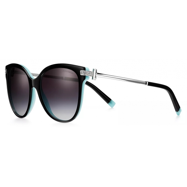 Tiffany & Co. - Pillow Sunglasses - Black Gradient Gray - Tiffany T Collection - Tiffany & Co. Eyewear