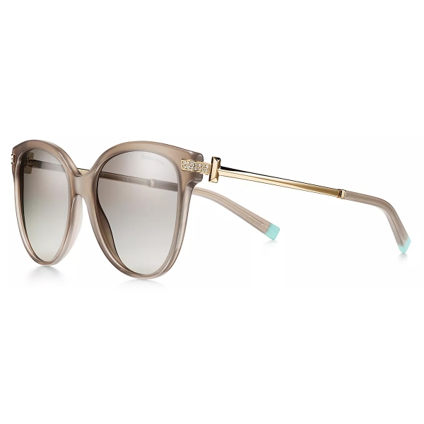 Tiffany & Co. - Pillow Sunglasses - Opal Taupe Gradient Gray - Tiffany T Collection - Tiffany & Co. Eyewear