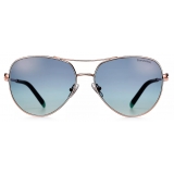 Tiffany & Co. - Pilot Sunglasses - Rose Gold Gradient Blue - Victoria® Collection - Tiffany & Co. Eyewear