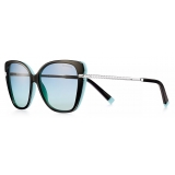 Tiffany & Co. - Occhiale da Sole Pilot - Nero Sfumate Blu - Collezione Wheat Leaf - Tiffany & Co. Eyewear