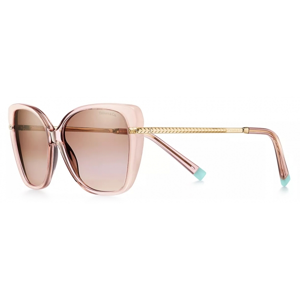 Tiffany & Co. - Occhiale da Sole Pilot - Rosa Sfumate Marrone - Collezione Wheat Leaf - Tiffany & Co. Eyewear