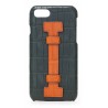 2 ME Style - Cover Fingers Croco Verde / Arancione - iPhone 8 / 7 - Cover in Pelle di Coccodrillo