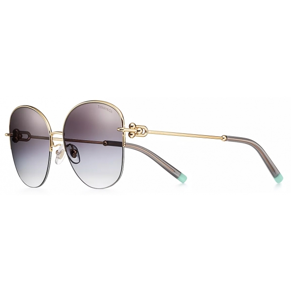Tiffany & Co. - Pillow Shaped Sunglasses - Gold Gray - Tiffany HardWear Collection - Tiffany & Co. Eyewear