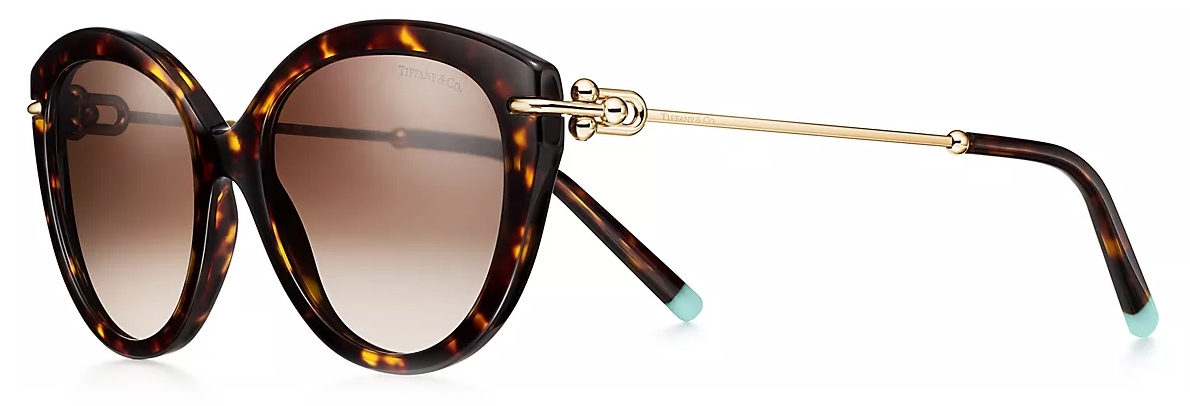 Tiffany & Co. - Occhiale da Sole Cat-Eye - Tartaruga Marrone - Collezione Tiffany  HardWear - Tiffany & Co. Eyewear - Avvenice