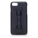 2 ME Style - Cover Fingers in Pelle Nera / Croco Nero - iPhone 8 Plus / 7 Plus - Cover in Pelle di Coccodrillo