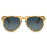 Persol - PO9649S - Honey / Polarized Light Blue Gradient - Sunglasses - Persol Eyewear