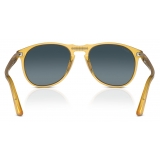 Persol - PO9649S - Honey / Polarized Light Blue Gradient - Sunglasses - Persol Eyewear