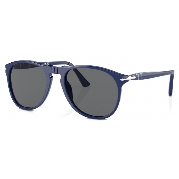 Persol - PO9649S - Solid Blue / Dark Grey - Sunglasses - Persol Eyewear