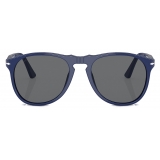 Persol - PO9649S - Solid Blue / Dark Grey - Sunglasses - Persol Eyewear