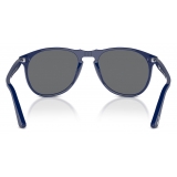 Persol - PO9649S - Solid Blue / Dark Grey - Sunglasses - Persol Eyewear