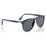 Persol - PO9649S - Solid Blue / Dark Grey - Sunglasses - Persol Eyewear