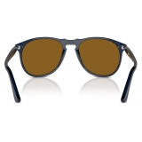 Persol - PO9649S - Blu Trasparente / Marrone - Occhiali da Sole - Persol Eyewear