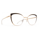 Mykita - Kelsey - Decades - Champagne Gold Jet Black - Metal Glasses - Optical Glasses - Mykita Eyewear