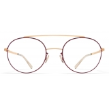 Mykita - Almeta - Lite - Champagne Gold Cranberry - Metal Glasses - Optical Glasses - Mykita Eyewear