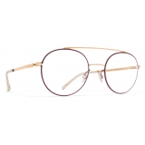 Mykita - Almeta - Lite - Champagne Gold Cranberry - Metal Glasses - Optical Glasses - Mykita Eyewear