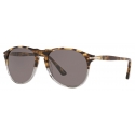 Persol - PO9649S - Brown Tortoise-Transparent Grey / Grey - Sunglasses - Persol Eyewear