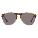 Persol - PO9649S - Brown Tortoise-Transparent Grey / Grey - Sunglasses - Persol Eyewear