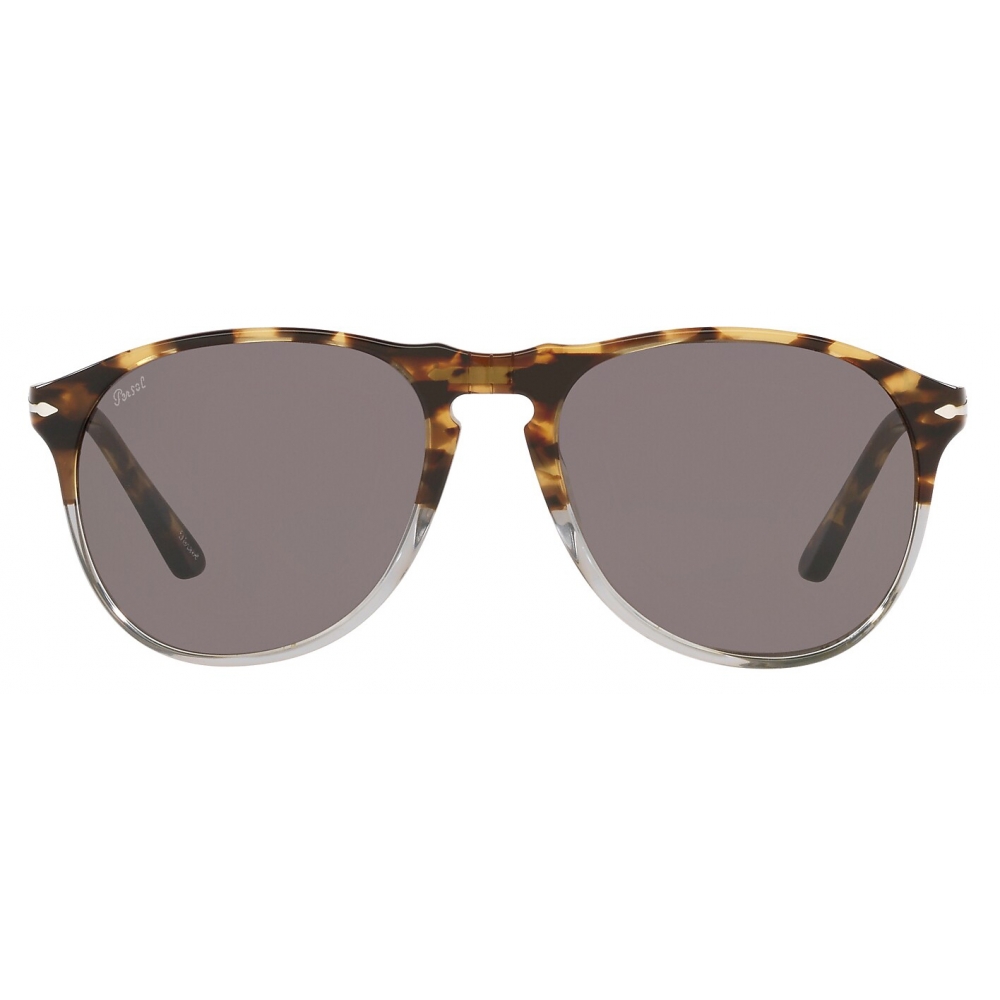 Persol - PO9649S - Brown Tortoise-Transparent Grey / Grey - Sunglasses ...