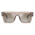 Tom Ford - Fausto Sunglasses - Occhiali Squadrati - Marrone Verde Specchio - FT0711 - Occhiali da Sole - Tom Ford Eyewear