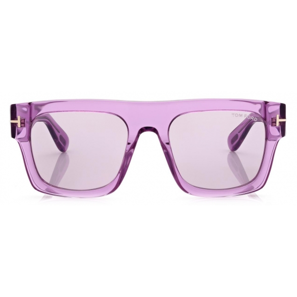 Tom Ford - Fausto Sunglasses - Occhiali da Sole Squadrata - Viola Brillante - FT0711 - Occhiali da Sole - Tom Ford Eyewear