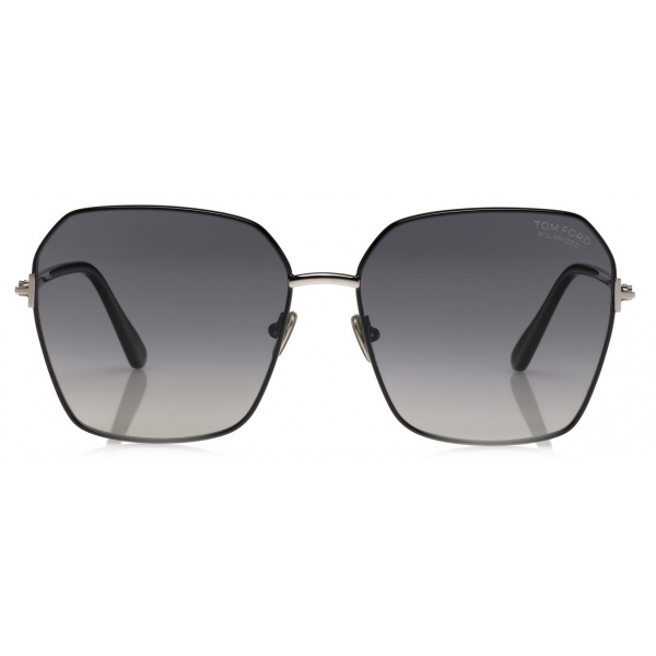 Tom Ford - Polarized Claudia Sunglasses - Square Sunglasses - Black - FT0839-P - Sunglasses - Tom Ford Eyewear