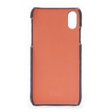 2 ME Style - Case Fingers Croco Green / Orange - iPhone X / XS - Crocodile Leather Cover