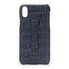 2 ME Style - Cover Fingers Croco Nero / Nero - iPhone X / XS - Cover in Pelle di Coccodrillo