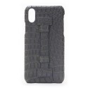 2 ME Style - Case Fingers Croco Green / Green - iPhone X / XS - Crocodile Leather Cover