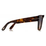 Tom Ford - Renee Sunglasses - Occhiali da Sole Squadrati - Havana - FT0847 - Occhiali da Sole - Tom Ford Eyewear