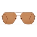 Tom Ford - Gilles Sunglasses - Occhiali da Sole Geometrica - Oro Marrone - FT0852 - Occhiali da Sole - Tom Ford Eyewear