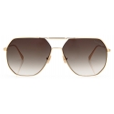 Tom Ford - Gilles Sunglasses - Occhiali da Sole Geometrica - Oro Fumo - FT0852 - Occhiali da Sole - Tom Ford Eyewear
